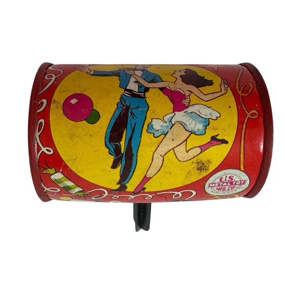 Lot of 8 Tin Litho New Years Party Toy Noisemakers US Metal Mfg Co Vintage 1950s - Picture 2 of 11